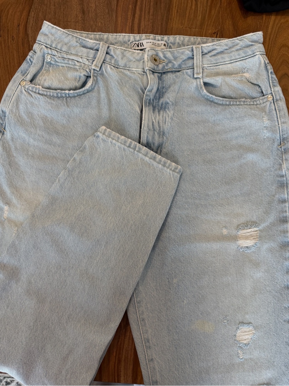 Zara Light Blue Straight Leg Women's Jeans